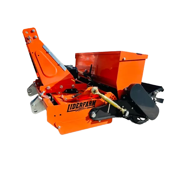 Herse rotative LIDERFARM 1m10 avec semoir pour micro tracteurs 25CV